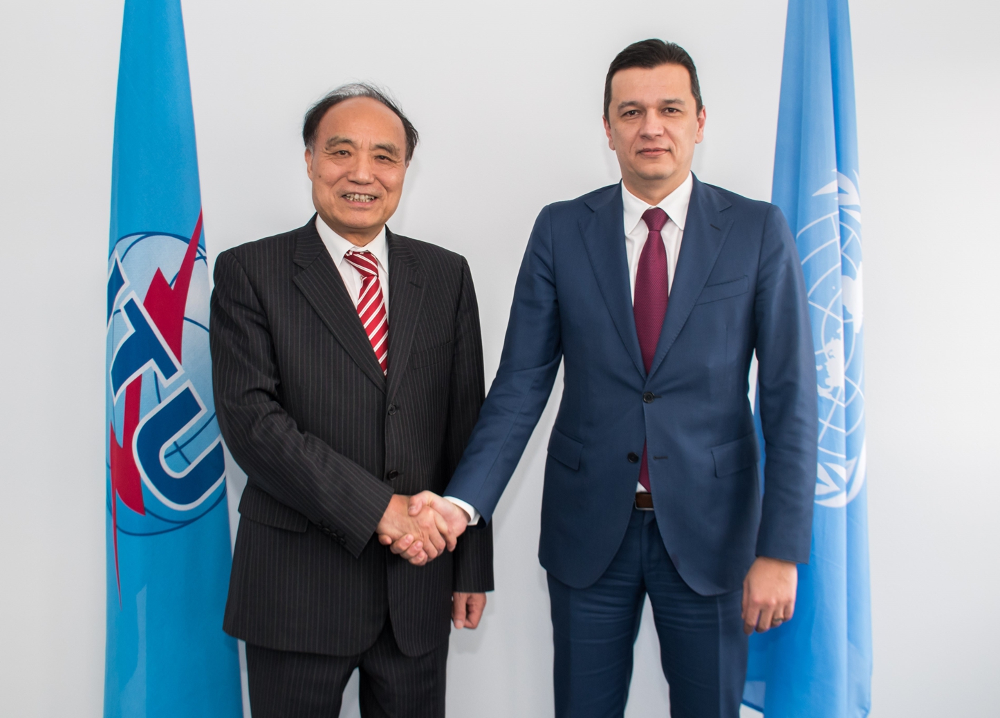 Preşedintele ANCOM, Sorin Grindeanu, alături de Secretarul General al UIT, Houlin Zhao